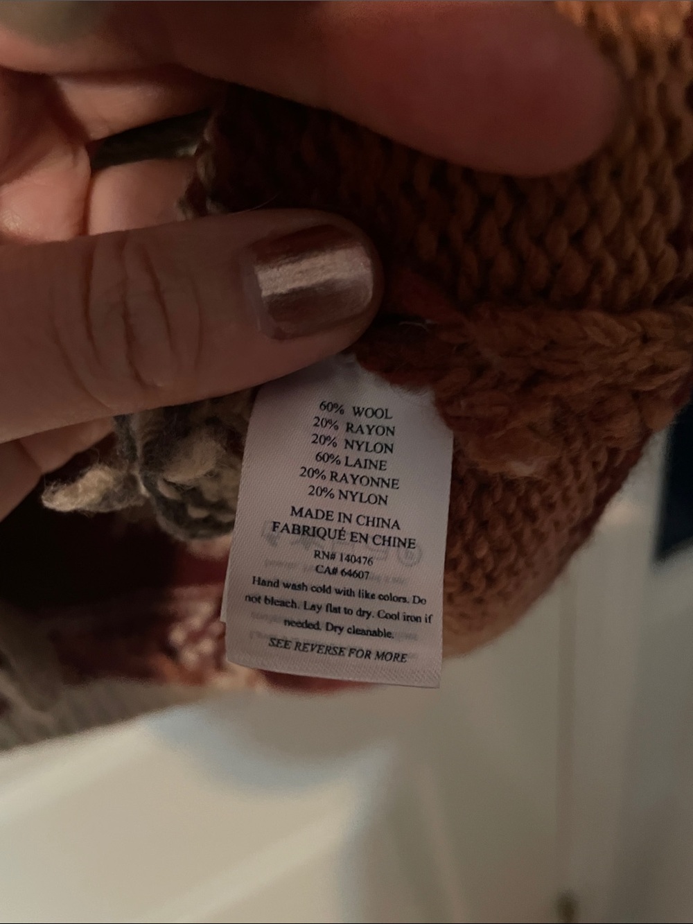 Faherty Aztec Toggle Shawl Cardigan in Beige, Rust & Tan - Picture 4 of 6